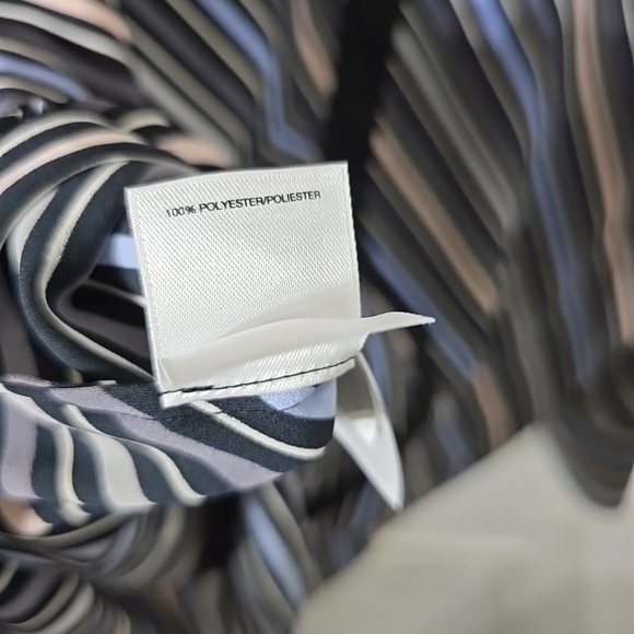 Anne Klein Black Forest Devonshire diagonal stripe, button up blouse size XL - Picture 6 of 9